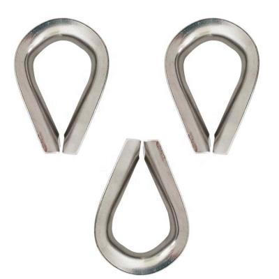 China Wire Rope Thimble Stainless Steel Fittings Heavy Duty USA Type 3/8