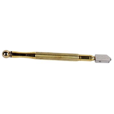 China Gold Plated Handle Roll Type Glass Cut Glass Cutter 3-19MM Diamond Glass Cutter Glass Knife for sale