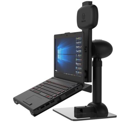 China Adjustable Security (Height) And Energy Saving Vertical Adjustable Ergonomic Laptop Monitor Combo Bracket Stand for sale