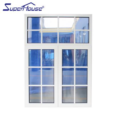 China Magnetic Screen Superhouse Used Commercial Stained Glass Double Color White White Impact Glass Windows For Individual Building for sale