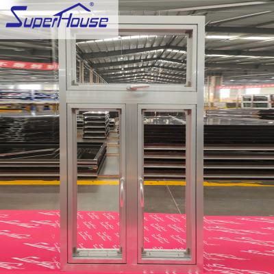 China Aluminum folding fabric window for screen superhouse office stained glass curtains and tent window with 10 years warranty for sale