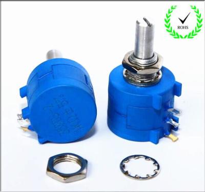 China Solder Lug Rotary Multi Turn 10 k Ohms 2 Watts 6.35 Mm Linear Potentiometer for sale