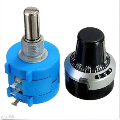 China WXD3590 variable multi-turn wirewound potentiometer 3600 degree rotation servo stepless potentiometer for sale