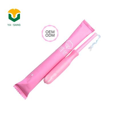 China Organic Cotton Period Used Applicator Disposable Plastic Swabs Organic Tampons for sale