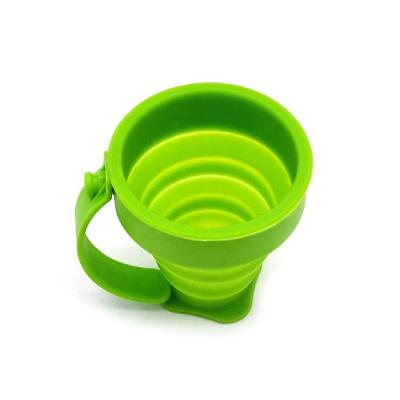 China Skillful Collapsible Travel Mug Folding Camping Beverage Cleaning Drinking Cup With Lid for sale