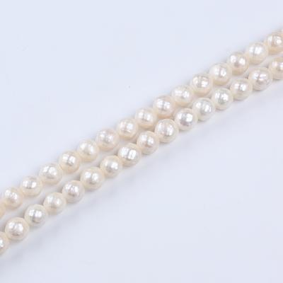 China Jewelry 10-11mm Cultured Real Natural White Loose Pearl Freshfwater Pearl Beads Cutting Strand for sale