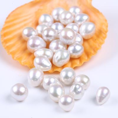 China White Jewelry 9-11mm Drop Shape Loose Natural Pearl Freshwater Pearls for sale