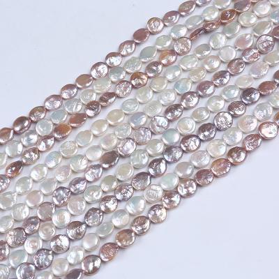 China Jewelry 12-13mm Cultured Natural Loose Pearls Multi Freshwater Pearl Coin Pearl Strand for sale