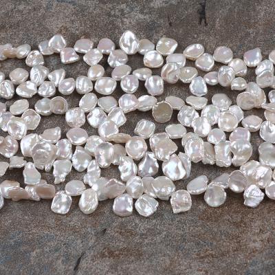 China White Natural Freshwater Jewelry 12-14mm AA Keshi Pearl Strand for sale