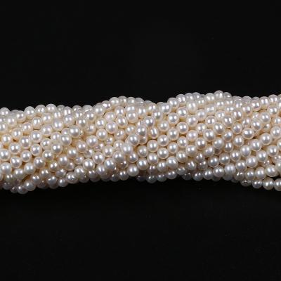 China Jewelry 3.5-4mm One Strand Chinese Freshwater Akoya Pearl White Natural Near Round for sale