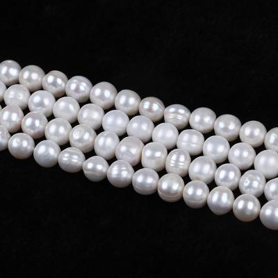 China Jewelry 10-11mm Cultured White Natural Potato Shape Loose Beads Freshwater Potato Pearl Strand for sale