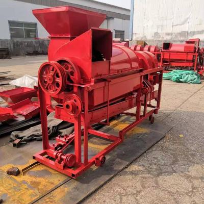 China Large size grain station red color coated multifunctional grain shell peeling machine/cooked grain peeling rice thresher machine for sale