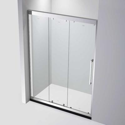 China Modern factory direct sale stainless steel handle 8mm 10mm frameless Sliding door glass shower room for sale