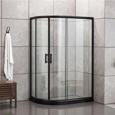 China Modern Bathroom Complete Curved Frame Shower Room Tempered Glass Cubicle Shower Enclosure Cabin Door for sale