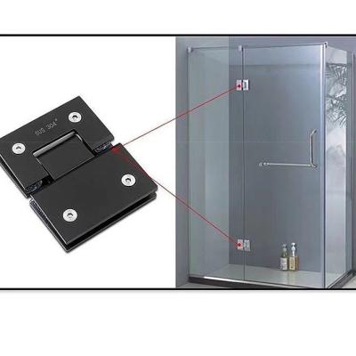 China Modern Glass Hinge Shower Enclosure Accessories Stainless Steel 180 Degree Adjustable Door Glass Hinge for sale