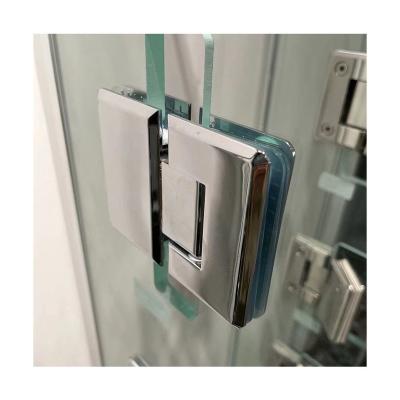 China Modern Frameless Bathroom Enclosure Accessories Zinc Alloy or 304 316 Stainless Steel Glass Door Hinge for sale