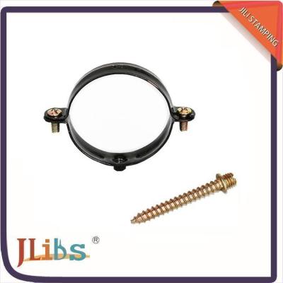 China Soportes de abrazadera de capa negros de tubo del soporte de la pared M6, clips de la pared del tubo con el tornillo en venta