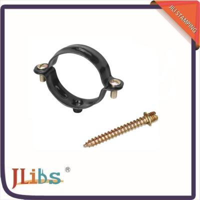 China Black Coating Suspension Pvc Pipe Clamps With M6 Resistance Welded Nut for sale