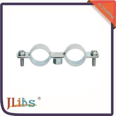 China Heavy Duty Double Rivet Hanging Pipe Clamps , Vertical Lifting Wall Mount Pipe Clamp for sale