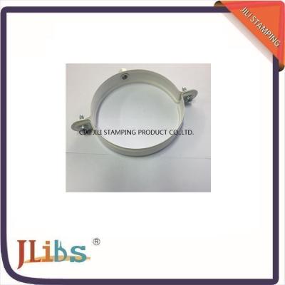 China Galvanized Metal Supporting Round Clamp Down Pipe Clamps Riveted Fixed Screw for sale