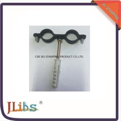 China Black Coating Galvanized Iron / Stainless Steel Pipe Clips M6 With Screw for sale