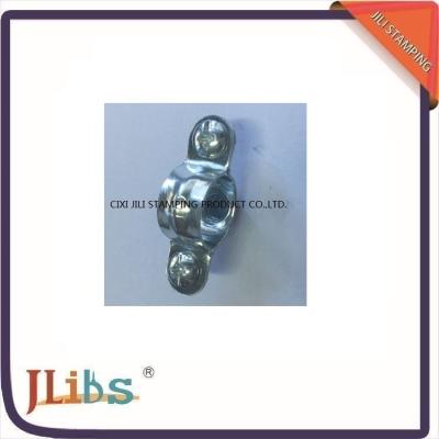 China Single Pipe Clamps M7 Without Rubber White Zinc Galvanize Metal Tube Clamps for sale