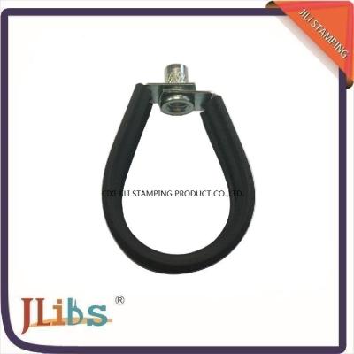 China Carbon Steel Hanging Pipe Clamps / Pipe Hanging Brackets With Epdm Rubber for sale