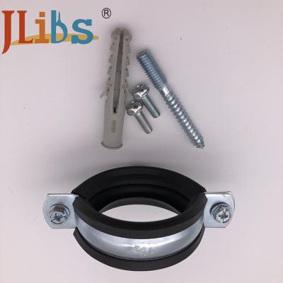 China Welding Type M8 Nut EPDM Rubber Galvanised Pipe Clips Blue And White for sale