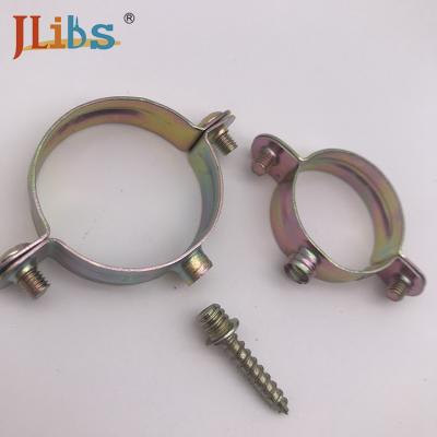 China Wall Mount Scaffolding Metal Pipe Clips Industrial Pipe Clamps One Side Open for sale