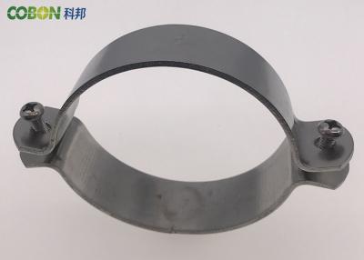 China 304 Stainless Steel Pipe Clamps , Saddle Industrial Pipe Clamps With Screw for sale