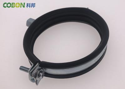 China Oem Galvanized Cast Iron Pipe Clamp With M8 + M10 Combined Nut / Rubber for sale