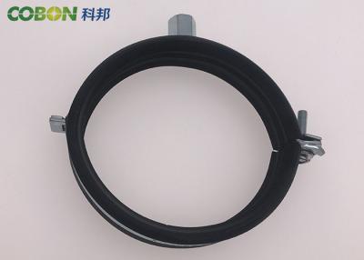 China Round Head Rubber Pipe Clamp Galvanized Corrosion Resistance With Din Standard for sale