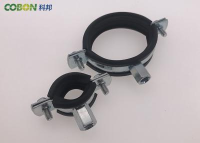 China Round Steel Split Heavy Duty Clamps Zinc Color Plated Metal Pipe Clamps for sale