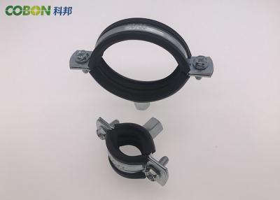 China M8 + 10 Nut Steel Galvanized Galvanized Pipe Hangers Pipe Clamp With Rubber for sale