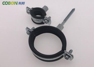 China Galvanized Carbon Steel Cast Iron Pipe Clamps With EPDM And M8 + 10 Welding Nut for sale