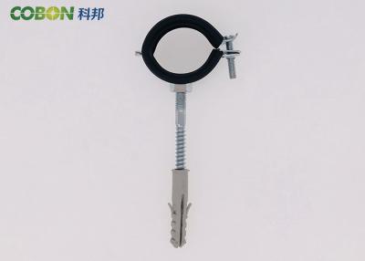 China Double Thread Stud Steel Hanger Bolts Screw Rubber Lined Pipe Clamps for sale