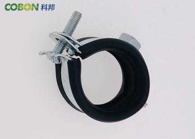 China Professional Hinged Pipe Clamp Mounting Bracket Metal Clamp With Rubber for sale