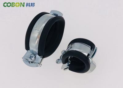 China M8 Nut EPDM Rubber Lined Pipe Clamps With Mirror Polish Water Pipe Clamp for sale