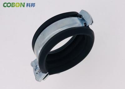 China Iron Sheet Material Rubber Lined Pipe Clamps Customized Rubber Tube Clamps for sale