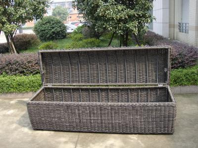 China Waterproof Grey Resin Wicker Storage Box For Hotel , 1200*600*650mm for sale