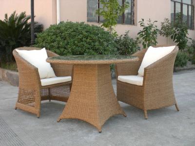 China Rattanmöbel-Sofa-Stuhl im Freien stellte für Garten/Patio Brown ein zu verkaufen