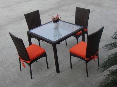 China Jardín de la rota que cena los sistemas, muebles al aire libre de mimbre que cenan sistemas en venta