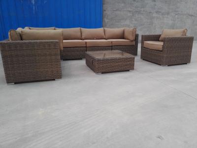 China Sectional All Weather Rattan Furniture Wicker Patio Sofa Set Comfortable Cushion for sale