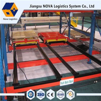 China Customized Push Back Pallet Racking Warehouse Storage Racks Heavy Duty for sale