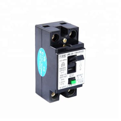 China mcb electric rccb leakage protection LBK-30-1 rcb switch residual current circuit breaker for sale