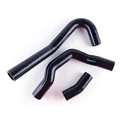 China NYLON TOP AND BLACK SILICONE FOR Nissan SILVIA 180SX 200SX S13 CA18DE/CA18DET 89-94 Coolant Silicone Hose Radiator Hose for sale