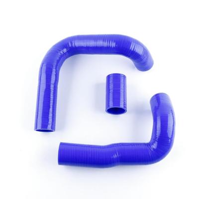 China UPPER SILICONE AND NYLON Blue Hose Silicone Inrercooler Turbo Hose Kit For Pagero W20 2.8TD for sale