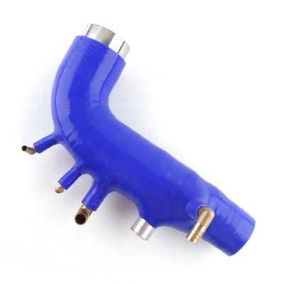 China Nylon Top & Blue Silicone For WRX 08-14 GE GH GR GV EJ25 Silicone Turbo Intake Intake Hose for sale