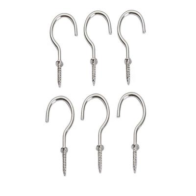 China Steel Zinc Plated Carbon Stainless Steel Open Wall Wood Eye Hook  Hanger Cup Screw Ceiling Hanging Hook for sale