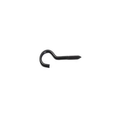 China Steel Black zinc-plated lamp hook   Picture Hook Screw Eyes  Metal L Shaped Screw Hook for sale